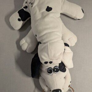Vintage Tonka POUND PUPPIES White and  Black Stuffed Plush 18"